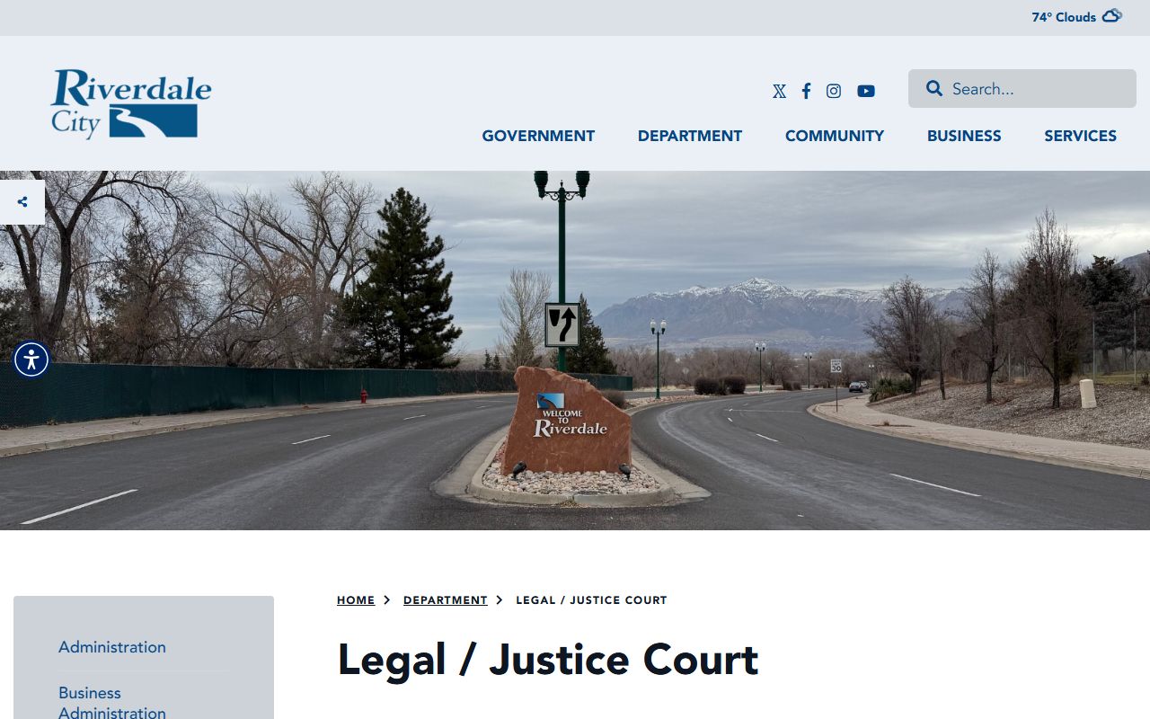 Riverdale Justice Court Weber County traffic ticket records